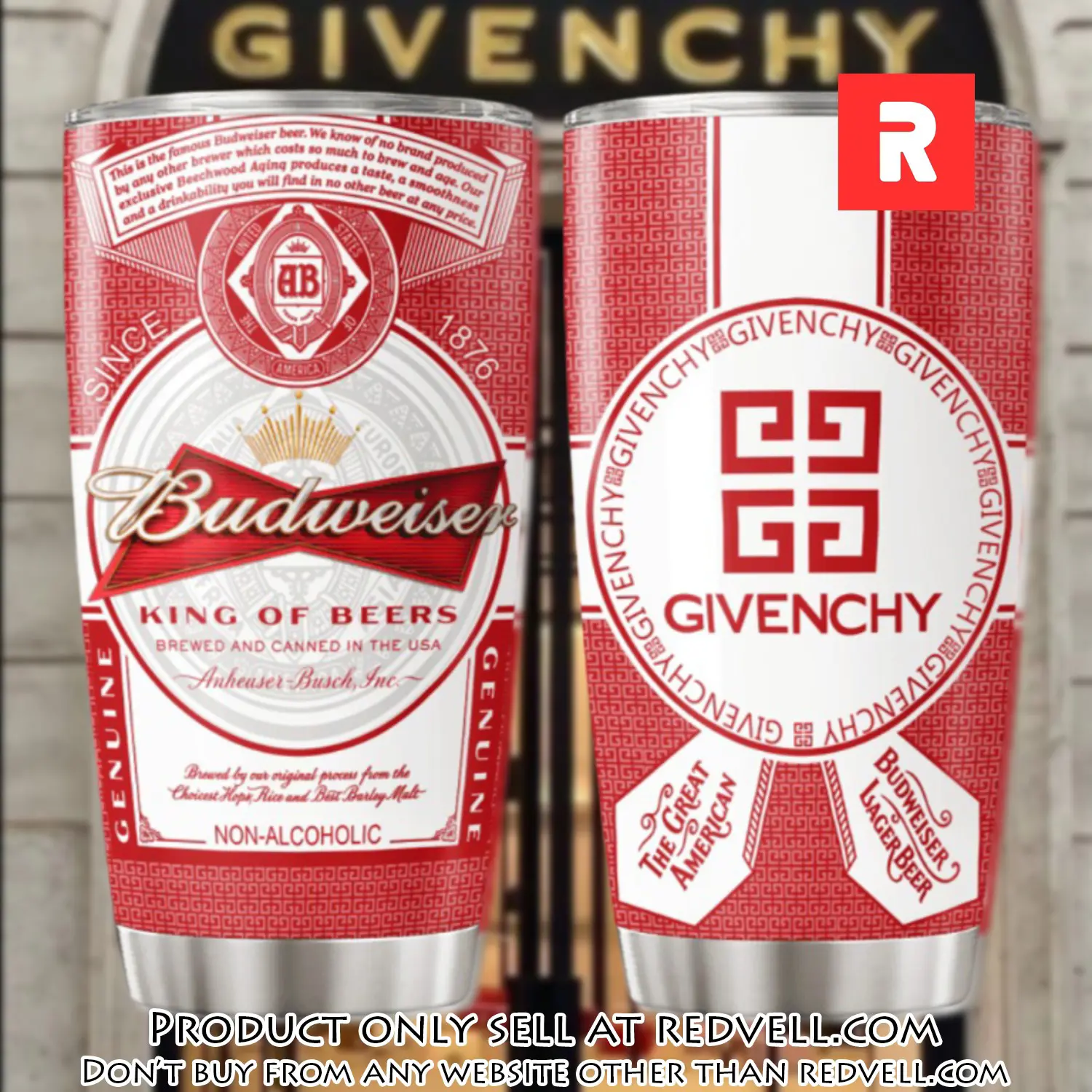 Givenchy budweiser stainless steel tumbler 20oz30oz rv4939148